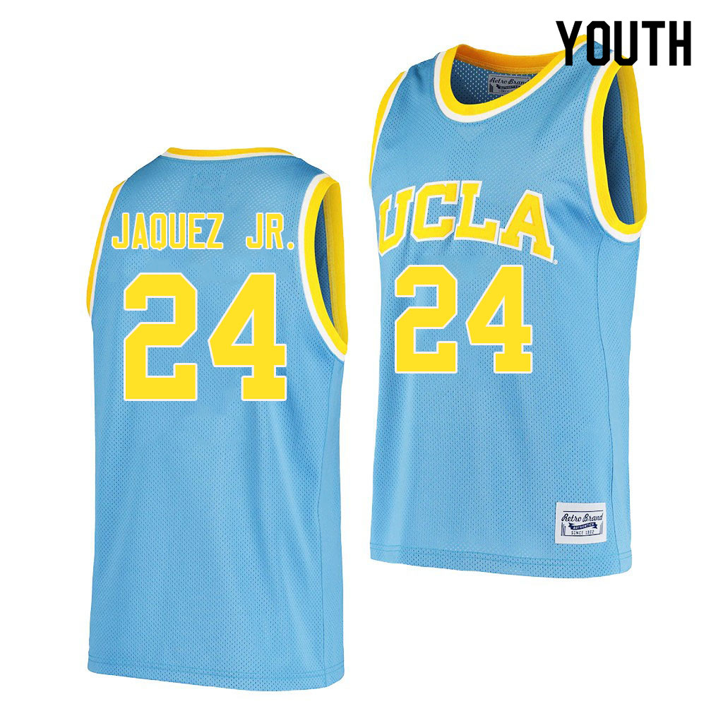 Youth #24 Jaime Jaquez Jr. UCLA Bruins College Jerseys Sale-Retro Blue - Click Image to Close